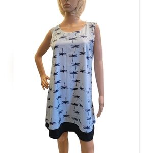 #034 💓 DRAGONFLY Dress Blue Sz XL